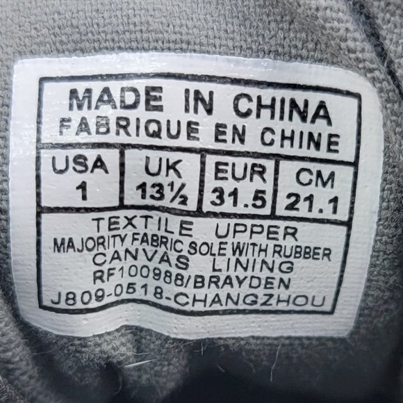 Polo Ralph Lauren‎ Brayden Sneakers Boys Size 1 Gray Athletic Designer Shoes - Picture 9 of 9